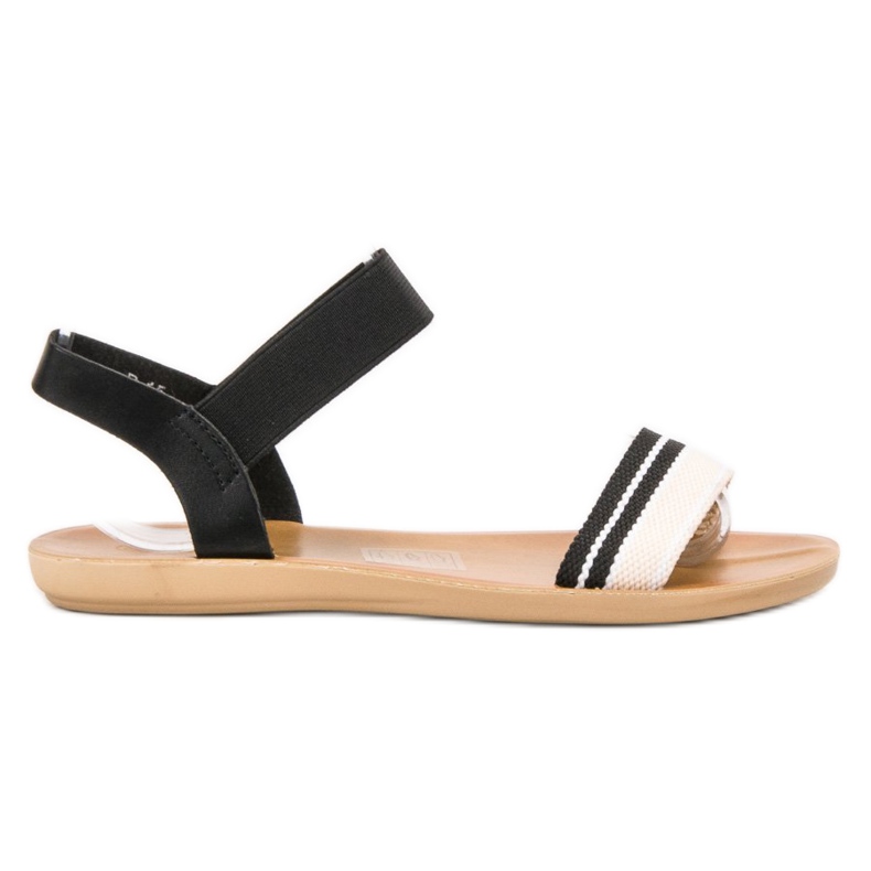 SHELOVET Sandale plate cu bandă elastică negru SHELOVET Sandale plate cu bandă elastică negru