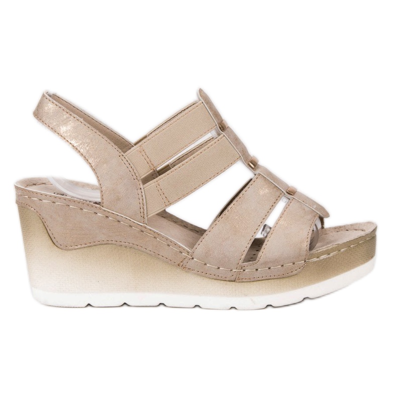 Goodin Sandale cu pene confortabile galben