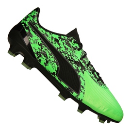 Ghete de fotbal Puma One 19.1 Lth Cc FG / AG M 105482-03 multicolor verde Ghete de fotbal Puma One 19.1 Lth Cc FG / AG M 105482-03 multicolor verde