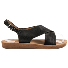 SHELOVET Sandale confortabile negru