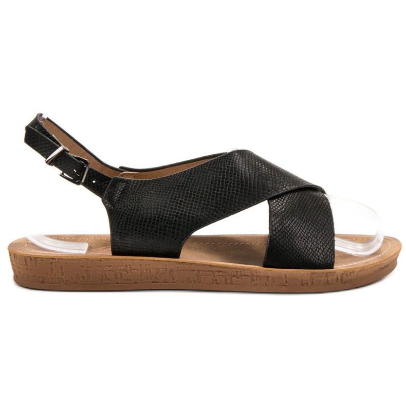 SHELOVET Sandale confortabile negru