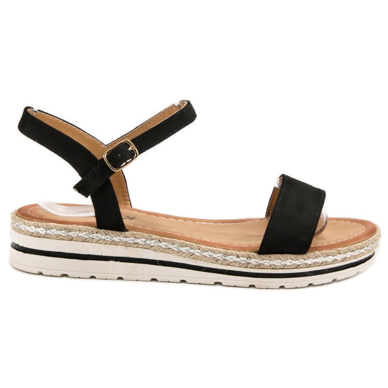 EXQUILY Sandale negre negru