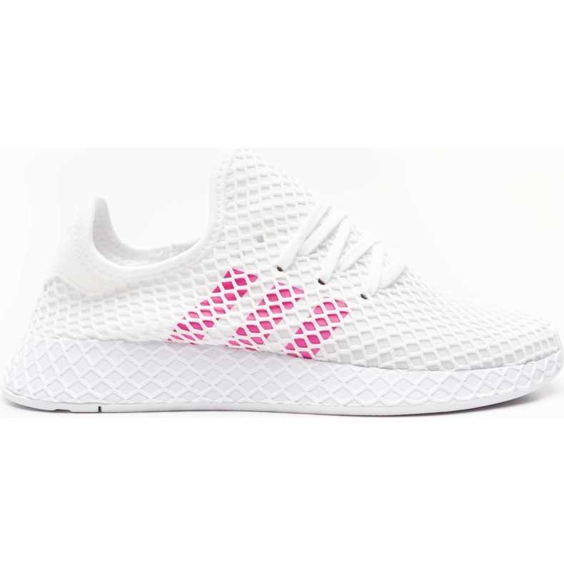 Adidas Deerupt Runner J 608 Încălțăminte White Shock Pink Core Negru alb