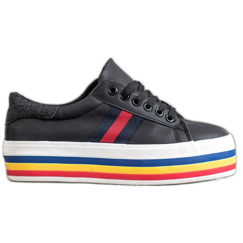 SHELOVET Încălțăminte sport pe platformă negru multicolor