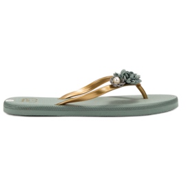 Ax Boxing Flip-Flops Cu Flori verde