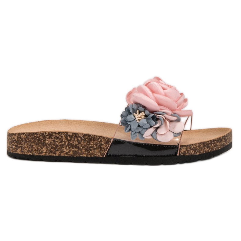 Super Me Papuci Cu Flori roz Super Me Papuci Cu Flori roz