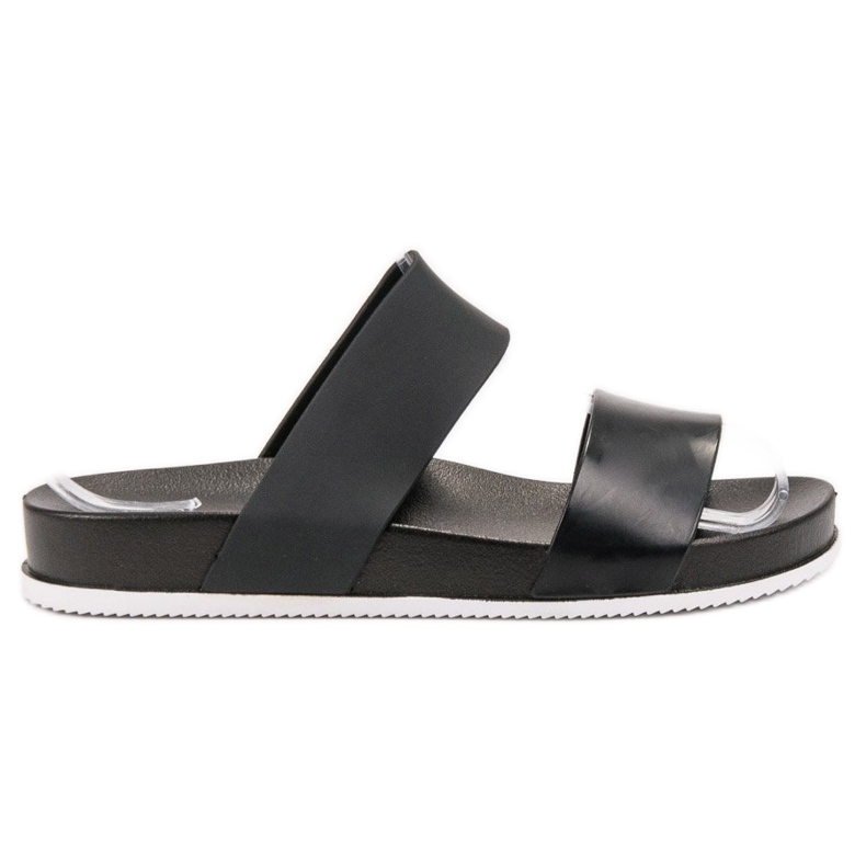 Laura Mode Papuci din cauciuc negru Laura Mode Papuci din cauciuc negru