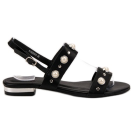 Kylie Sandale negre confortabile negru Kylie Sandale negre confortabile negru