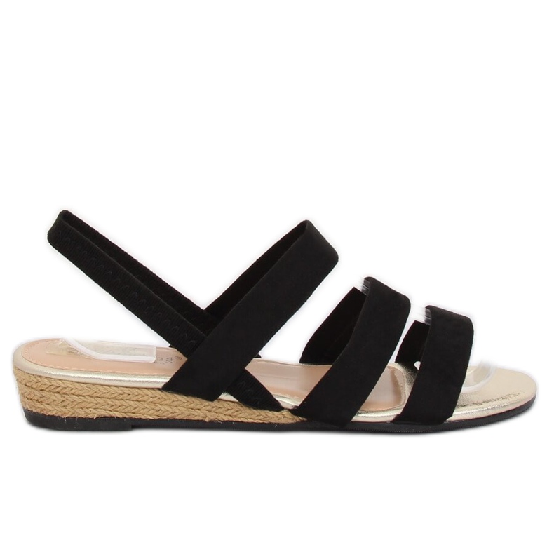 Sandale espadrile negre SM007 negre negru