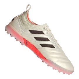 Ghete de fotbal Adidas Copa 19.1 Tf M BC0563 alb bej