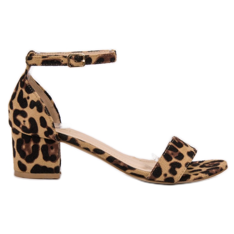 SHELOVET Sandale clasice cu pete maro