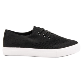 SHELOVET Adidași din material textil negru