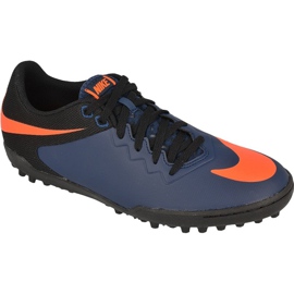 Ghete de fotbal Nike HypervenomX Pro Tf M 749904-480 albastru, negru, bleumarin, portocaliu albastru marin