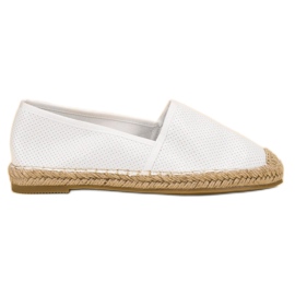 Ideal Shoes Încălțăminte din piele de căprioară alb Ideal Shoes Încălțăminte din piele de căprioară alb