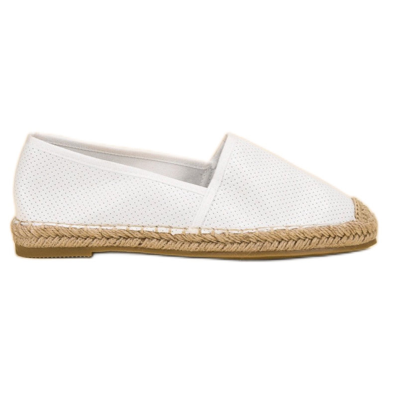 Ideal Shoes Încălțăminte din piele de căprioară alb