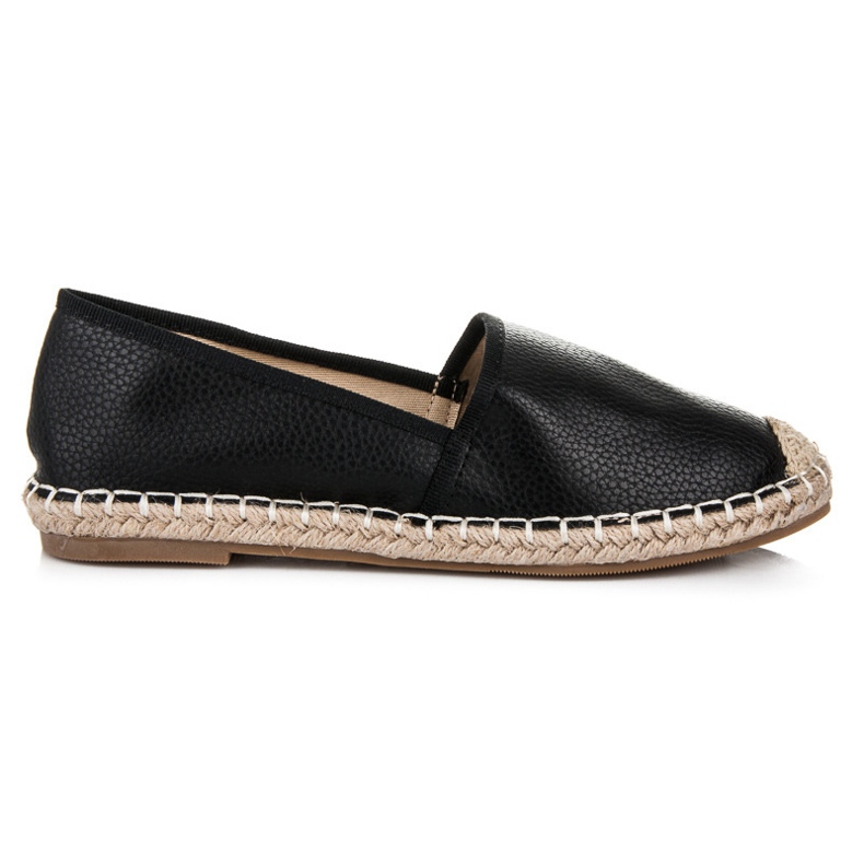 Tina&Co Espadrile slip-on cu piele ecologică negru Tina&Co Espadrile slip-on cu piele ecologică negru