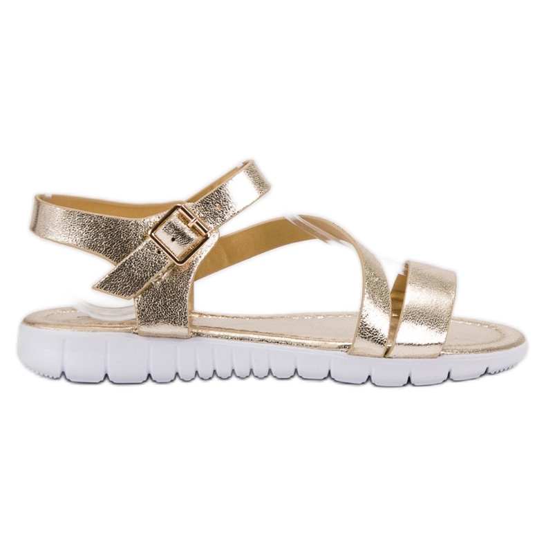 SHELOVET Sandale de închidere cu cataramă galben SHELOVET Sandale de închidere cu cataramă galben