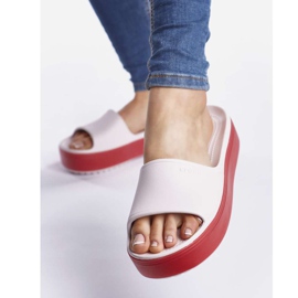 Crocs Crocband Platform Slide 6QB Barely Pink Pepper multicolor