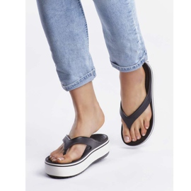 Crocs Crocband Platform Flip 066 Black White multicolor