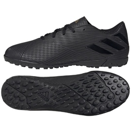 Ghete de fotbal Adidas Nemeziz 19.4 Tf M F34525 negru negru Ghete de fotbal Adidas Nemeziz 19.4 Tf M F34525 negru negru