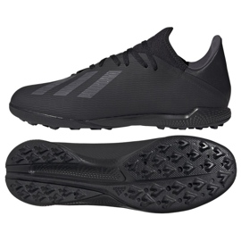 Ghete de fotbal Adidas X 19.3 Tf M F35373 negru negru