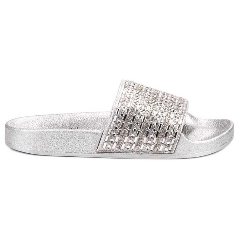 Queen Vivi Papuci Cu Cristale gri