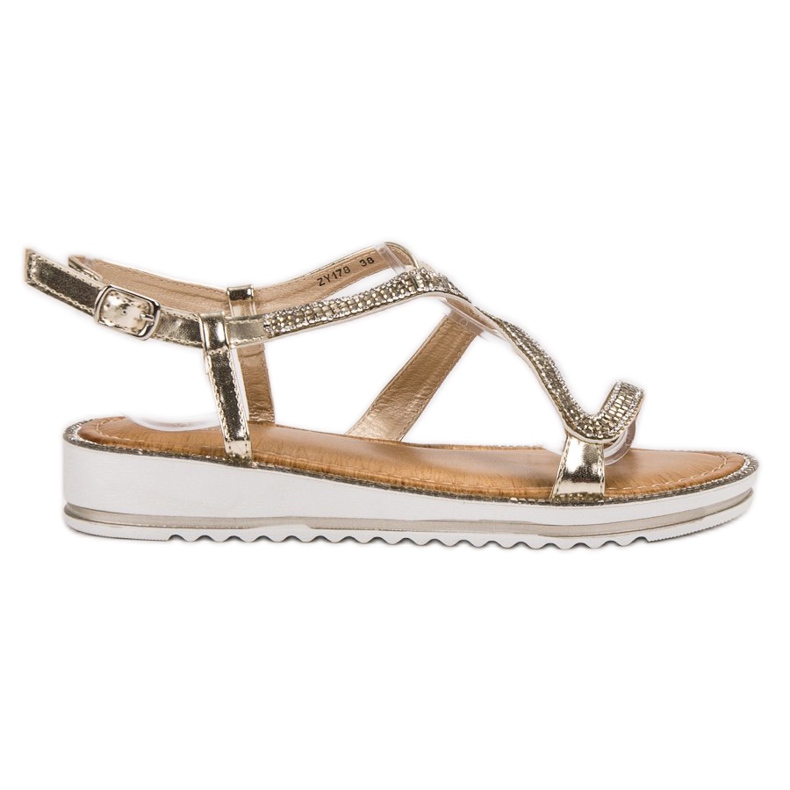 SHELOVET Sandale pe platformă galben