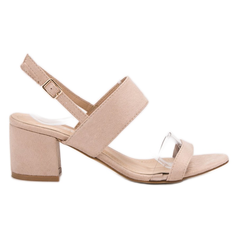 Bestelle Sandale elegante din piele de căprioară maro