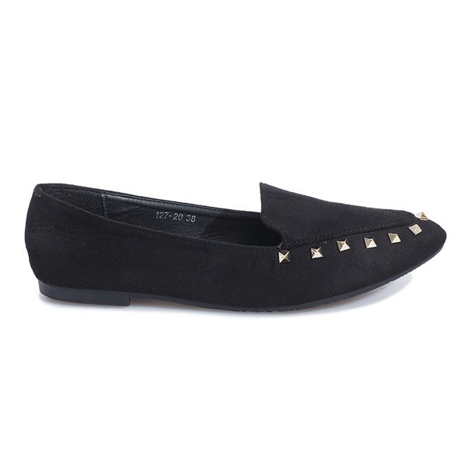 Slip-on-uri negre cu știfturi Hawen negru