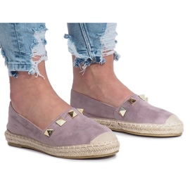 Espadrile purpurii aurii de soare violet