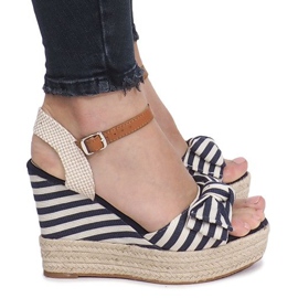 Sandale cu pene marin cu espadrile Blue Sea albastru