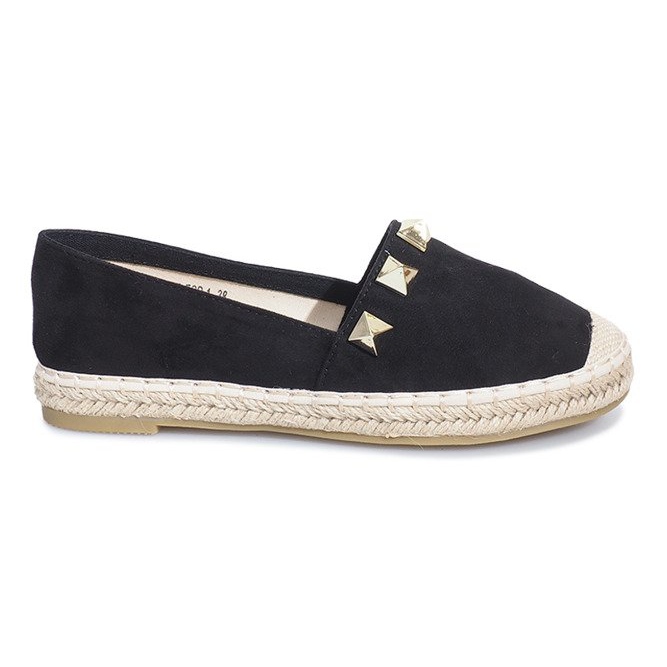 Espadrile soare de aur negru