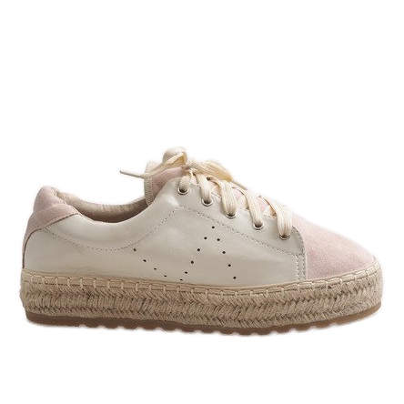 Espadrile dantelate LX-07 roz