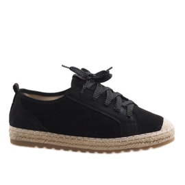 Espadrile dantelate BB02P negre negru