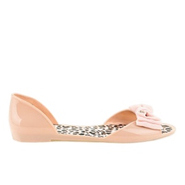 Balerini din cauciuc melissa bej cu fund DD506-2