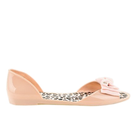 Balerini din cauciuc melissa bej cu fund DD506-2