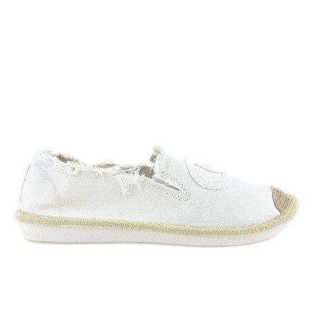 Espadrile alunecare albe NB273P-3