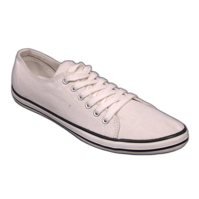 Tenisi din stofă cu curea 125 alb