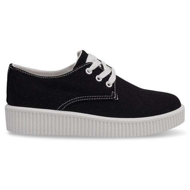 Adidași negri BK-15 cu creepers negri negru