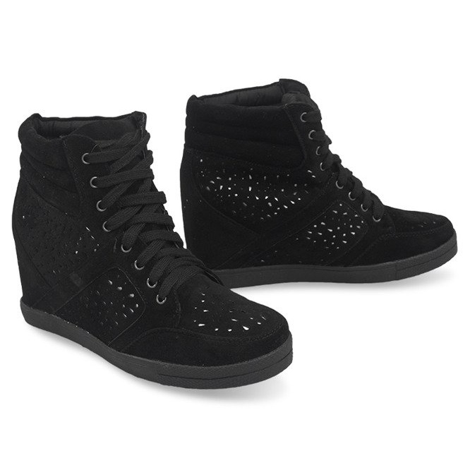 Adidași din piele de căprioară 875 negru