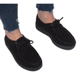 Cizme Creepers Pe Platforma Neagră 060SS negru