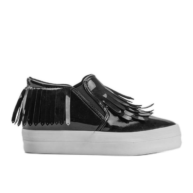 Adidași lăcuți pe pană KB-SQ-077 Negru