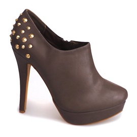 Cizme elegante pe toc înalt 8860P Kaki Cizme elegante pe toc înalt 8860P Kaki