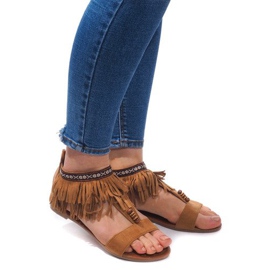 Sandale Boho 8-9 din piele camelă maro Sandale Boho 8-9 din piele camelă maro