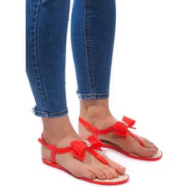 Sandale Decorate cu Arc 911 Roșu roşu