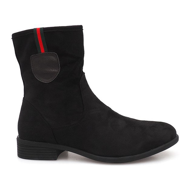 Ghete din piele de căprioară Jodhpur PT9853 Negru