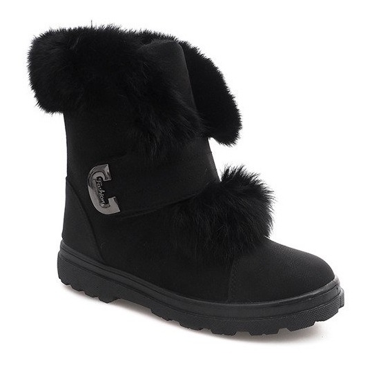 Warm Timberki Bows DD492-1 Negru