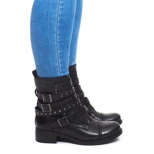 Cizme calde cu cataramă M172 Negru