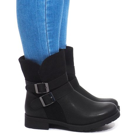 Cizme calde cu cataramă B0-178 Negru