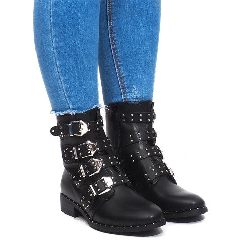 Cizme calde cu cataramă 6205-1 negru Cizme calde cu cataramă 6205-1 negru